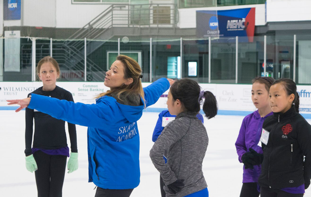 skating academy clinic with coach mel labmert